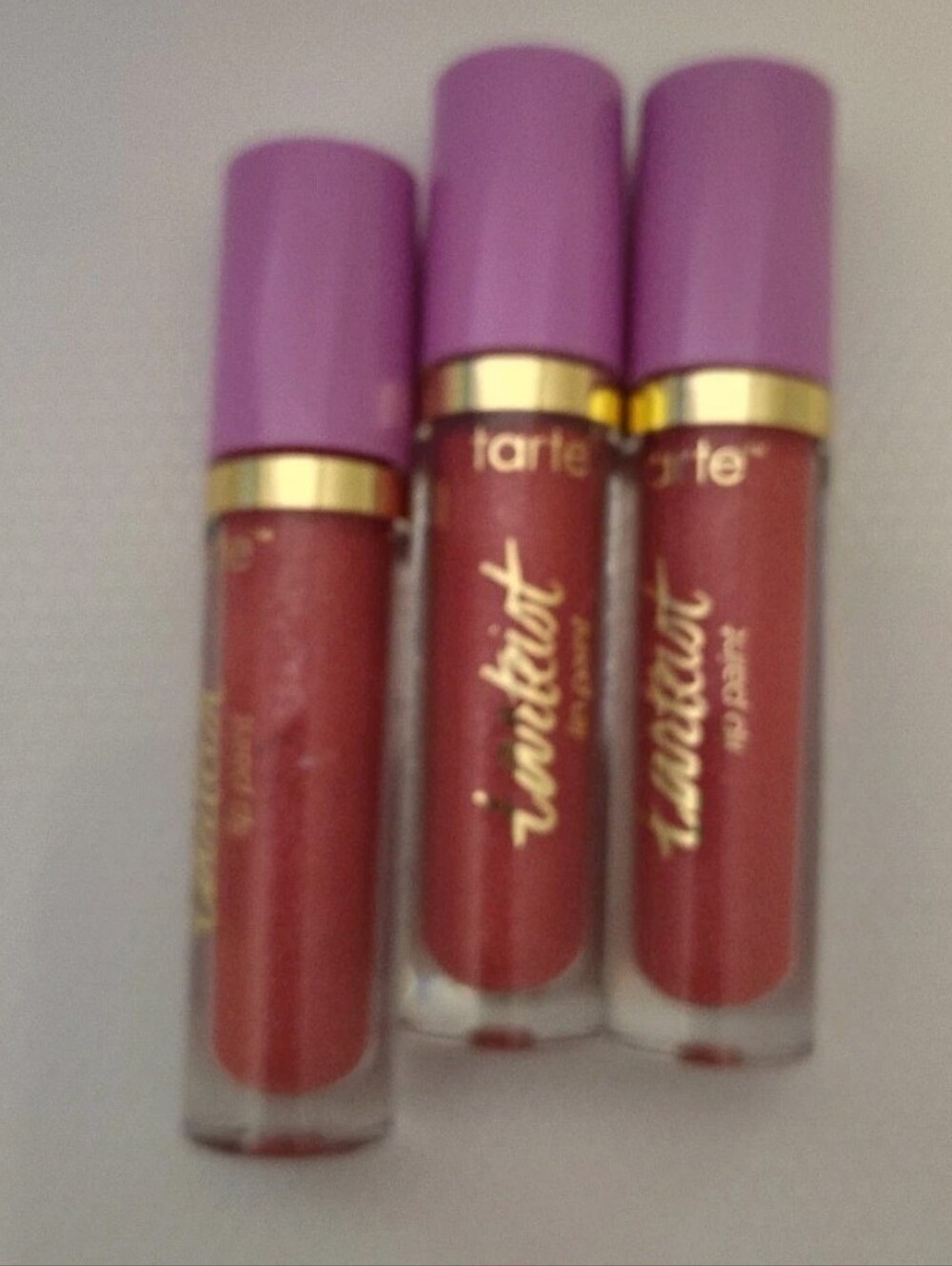 3x tarte tarteist Lip Paint in MITTEN - Travel Size- Brand new.